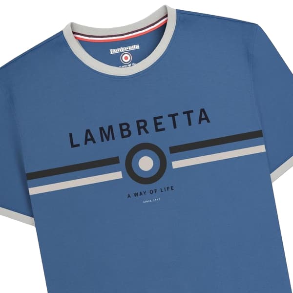Lambretta Herr Target Ringer T-Shirt M Moonlight Ocean Moonlight Ocean M