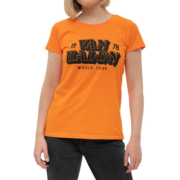 Van Halen Womens/Ladies World Tour ´78 T-Shirt XS Orange Orange XS