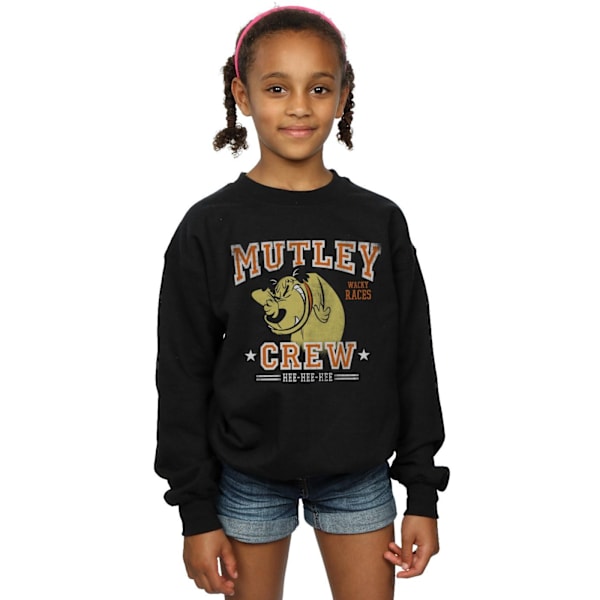 Wacky Races Girls Mutley Crew Sweatshirt 12-13 år Svart Black 12-13 Years