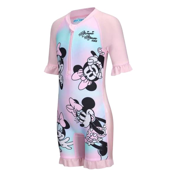 Disney Barn/Barn Minnie Mouse Heltäckande Tryck Hel Baddräkt Pink 2-3 Years