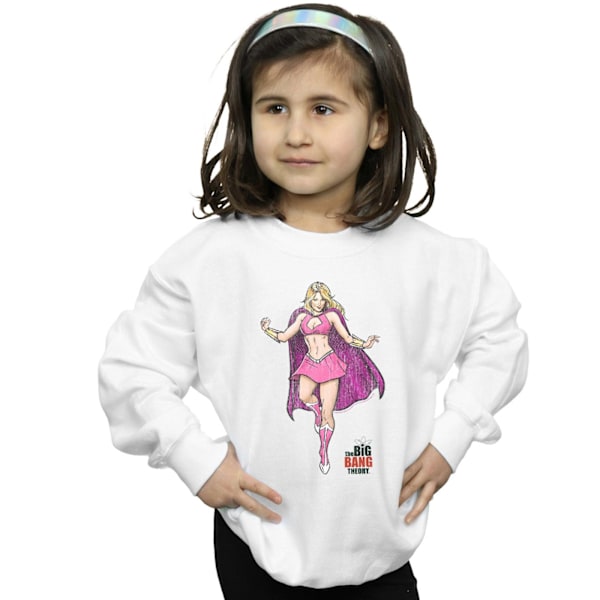 The Big Bang Theory Girls Penny Superhero Sweatshirt 7-8 år White 7-8 Years