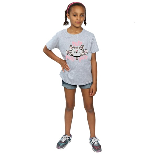 Big Bang Theory Girls Soft Kitty Purr Bomull T-shirt 12-13 år Sports Grey 12-13 Years