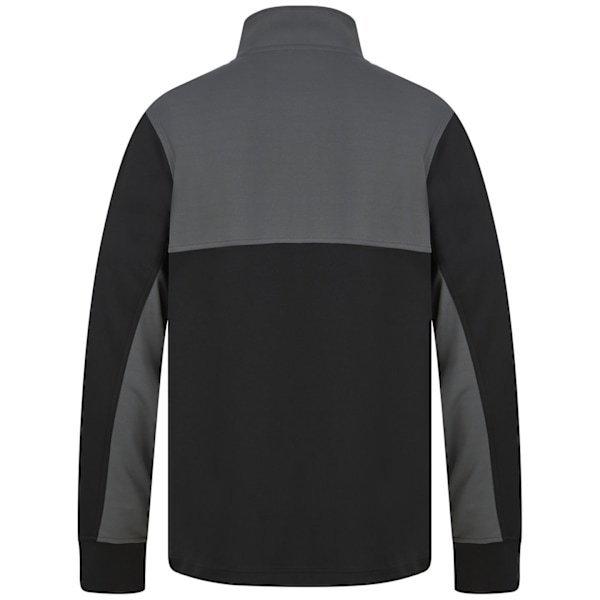 Finden & Hales Barn/Flickor Kvart Zip Spårtopp 3-4 År B Black/Gunmetal Grey 3-4 Years