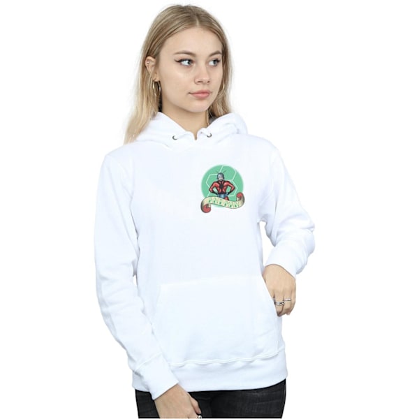 Marvel Dam/Kvinnor Ant-Man Tatuering Bröst Tryck Hoodie L Vit White L