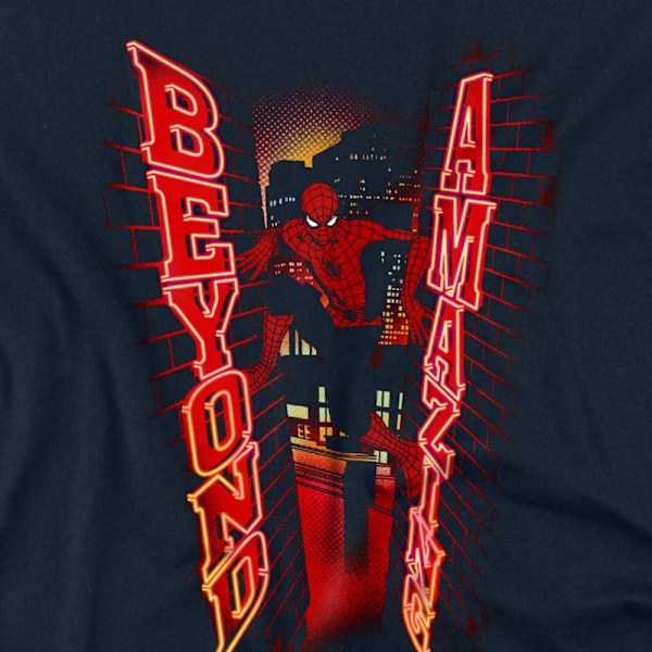Spider-Man Herr Beyond Amazing T-Shirt XL Marinblå Navy XL