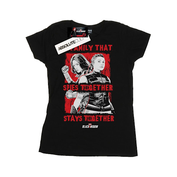 Marvel Womens/Ladies Black Widow Movie Spies Together Bomull T-shirt Black S