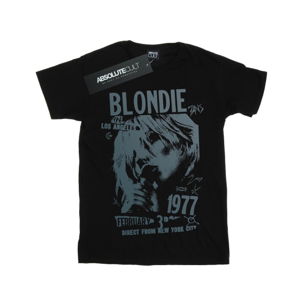 Blondie Womens/Ladies Tour 1977 Chest Cotton Boyfriend T-shirt Black 4XL