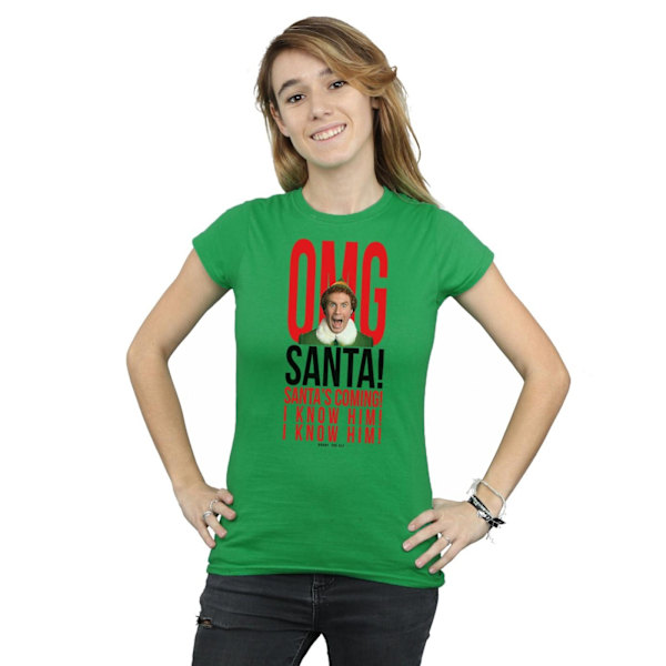 Elf Dam/Damer OMG Santa I Know Him Bomull T-shirt S Irländsk Grön Irish Green S