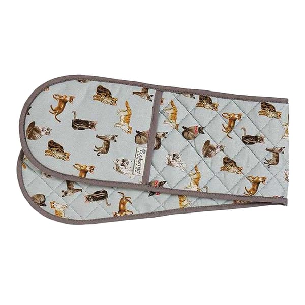 Cooksmart Curious Cats Dubbel Ugnsvante One Size One Colour One Colour One Size