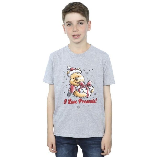Disney Boys Winnie The Pooh Love Presents T-Shirt 12-13 År S Sports Grey 12-13 Years