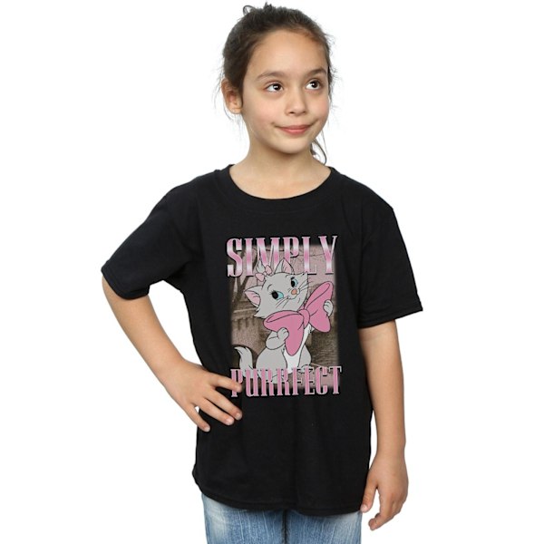 Disney Girls Aristocats Marie Simply Purrfect Homage Bomull T-S Black 5-6 Years