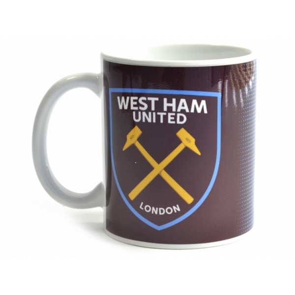 West Ham United FC Halftone 0,3 kg Boxad Mugg En Storlek Claret/Blå Claret/Blue One Size