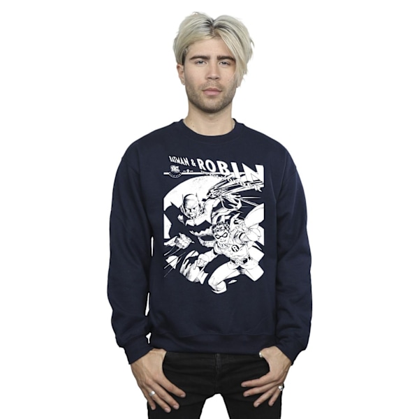 DC Comics Herr Batman And Boy Wonder Sweatshirt 4XL Marinblå Navy Blue 4XL