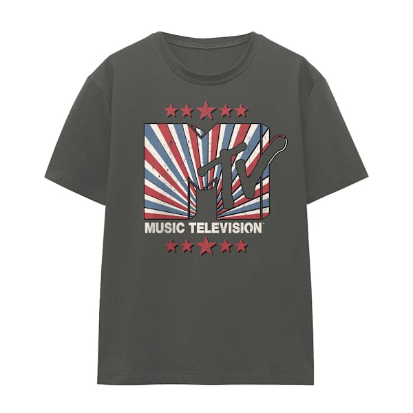 MTV Unisex Vuxen Americana T-Shirt L Kolgrå Charcoal L