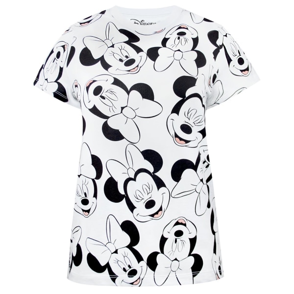 Minnie Mouse Dam/Dam Pojkvän Fit T-shirt S Vit/Svart White/Black S