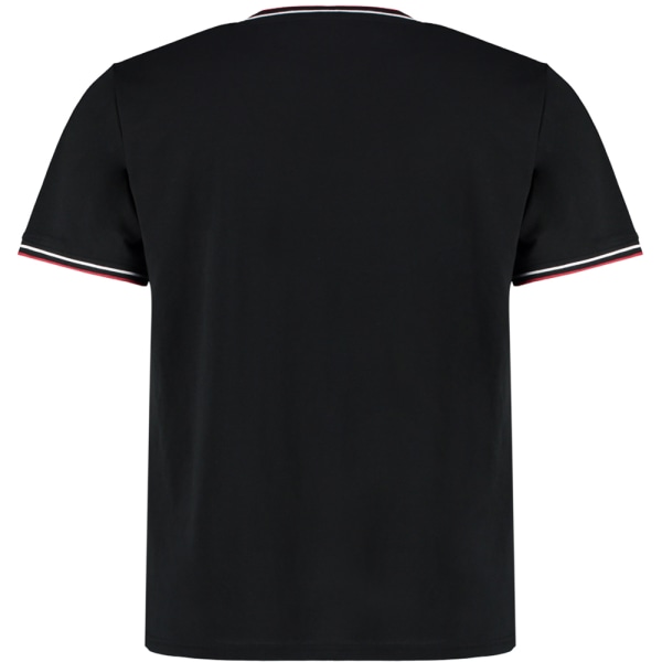 Kustom Kit Herr Fashion Fit Tippad T-shirt XS Svart/Vit/Röd Black/White/Red XS