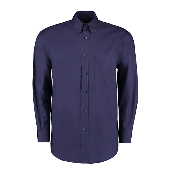 Kustom Kit Herr Oxford Klassisk Långärmad Skjorta 15in Midnatt Midnight Navy 15in
