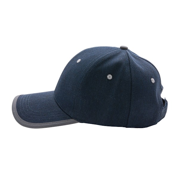 XD Collection Impact Aware Kontrast Borstad Bomull 6-Panel Keps Navy One Size