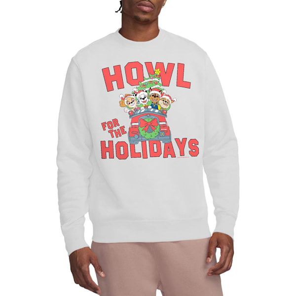 Paw Patrol Unisex Vuxen Yla För Julhelgen Sweatshirt White M