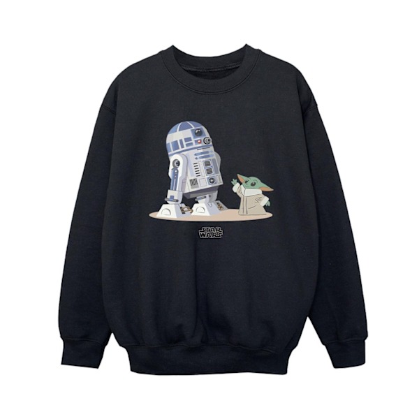 Star Wars Pojkar The Mandalorian R2D2 Och Grogu Sweatshirt 5-6 År Black 5-6 Years