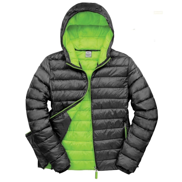 Result Urban Mens Snowbird Hooded Jacket 2XL Svart/Lime Grön Black/Lime Green 2XL