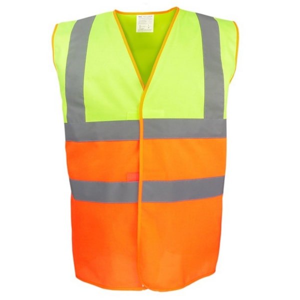 Yoko Unisex Vuxen Tvåfärgad Hi-Vis Väst S Gul/Orange Yellow/Orange S