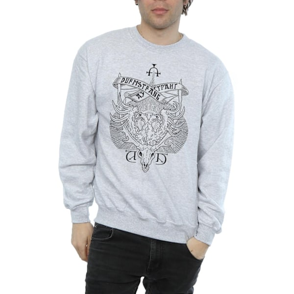Harry Potter Herr Durmstrang Institute Crest Sweatshirt XXL Spo Sports Grey XXL