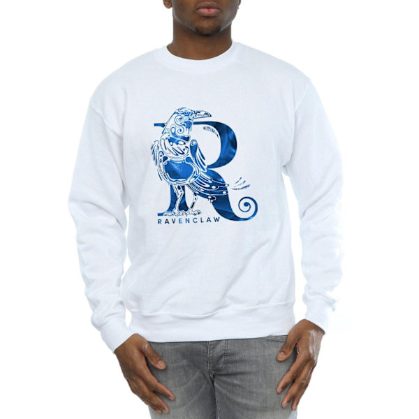 Harry Potter Herr Ravenclaw Raven Sweatshirt M Vit White M