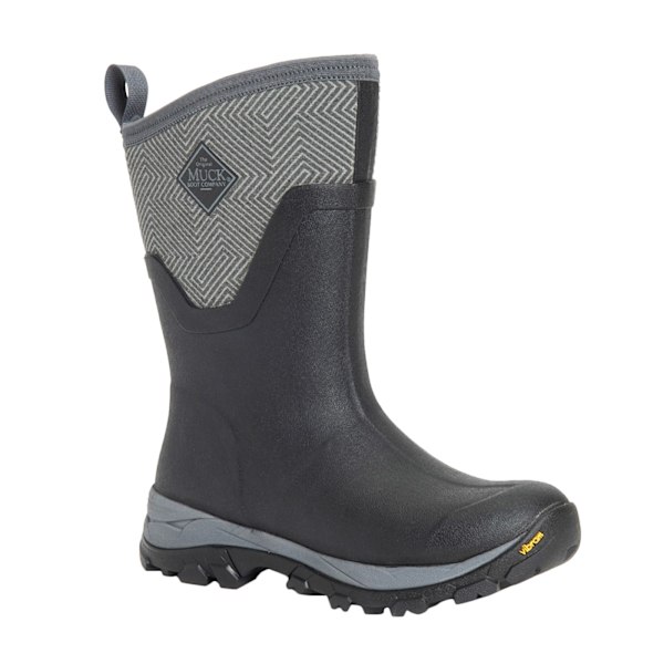 Muck Boots Womens/Ladies Arctic Ice Vibram Geometric Wellington Black/Grey 7 UK