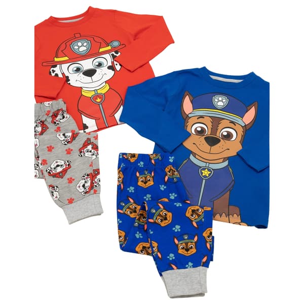 Paw Patrol Barnkläder/Barn Chase & Marshall Lång Pyjamas Set (2-pack) Blue/Red/Grey 3-4 Years