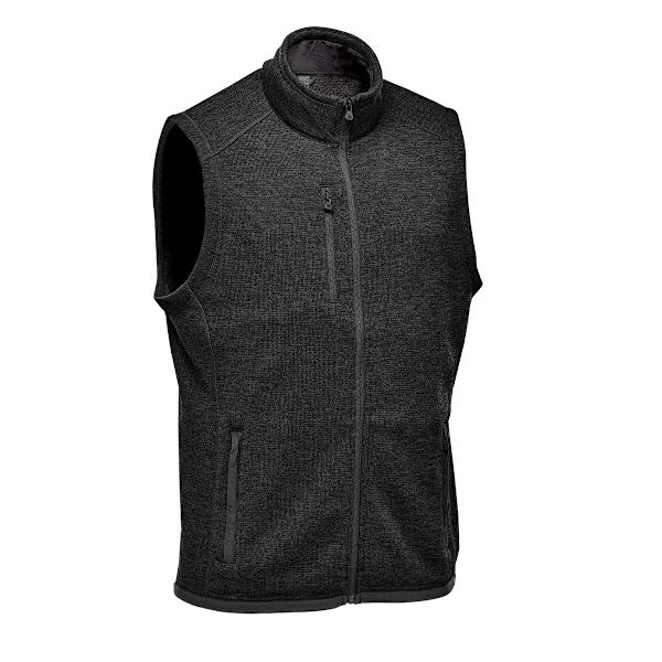 Stormtech Herr Avalante Knitted Heather Full Zip Gilet 4XL Svart Black 4XL
