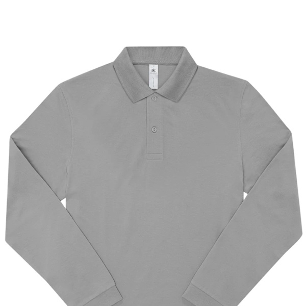 B&C Herr My Long-Sleeved Polo Shirt L Sports Grey Sports Grey L