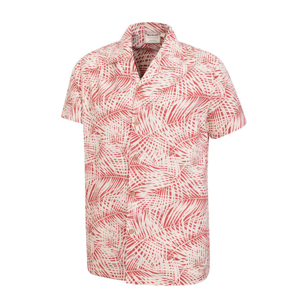 Mountain Warehouse Palm Leaf Strandskjorta Herr S Mörk Röd/Vit Dark Red/White S