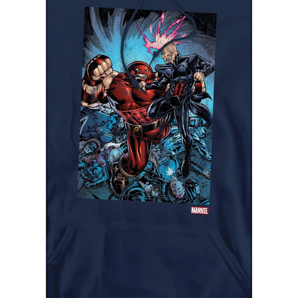 Marvel Herr X-Men Destroy Juggernaut Hoodie L Marinblå Navy L