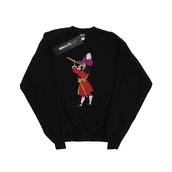 Disney Girls Peter Pan Classic Captain Hook Sweatshirt 7-8 år Black 7-8 Years
