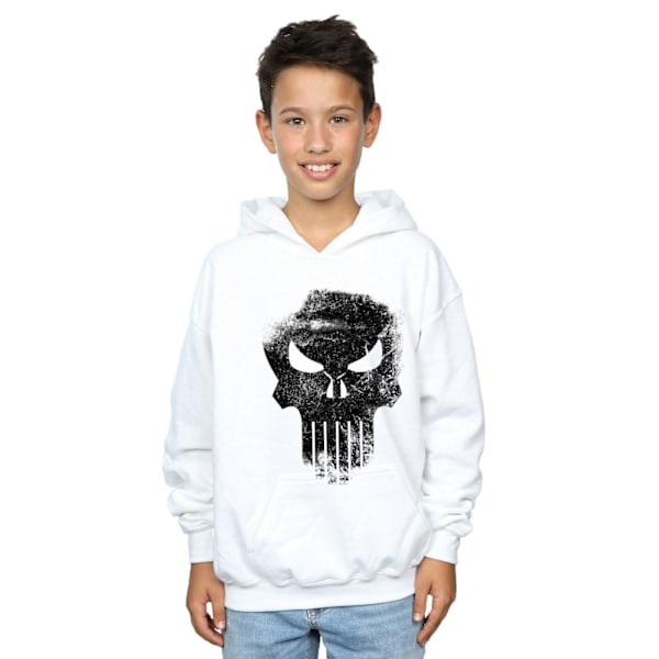 Marvel Boys The Punisher Distrressed Skull Sweatshirt 7-8 år White 7-8 Years