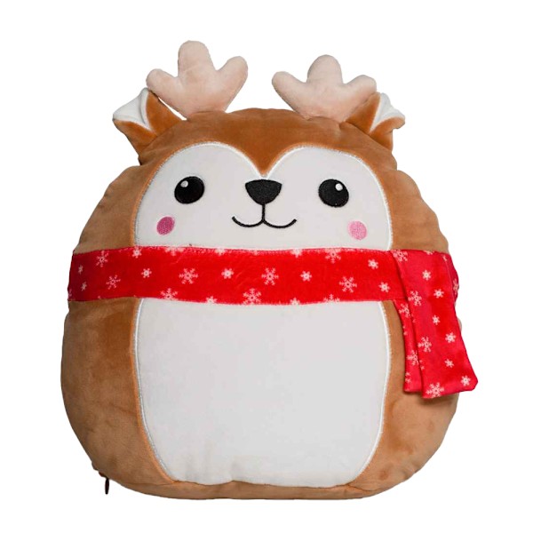 Mumbles Squidgy Deer Jul Plyschleksak En Storlek Mellanbrun Mid Brown One Size