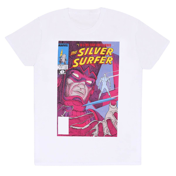 Marvel Unisex Vuxen Silver Surfer Comic T-Shirt XL Vit White XL