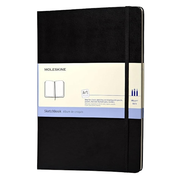 Moleskine Art Plus Stort Skissblock 21cm Solid Svart Solid Black 21cm