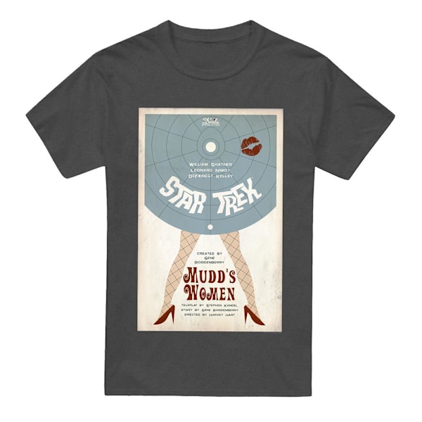 Star Trek Unisex Vuxen The Original Series Avsnitt 6 T-shirt S Charcoal S