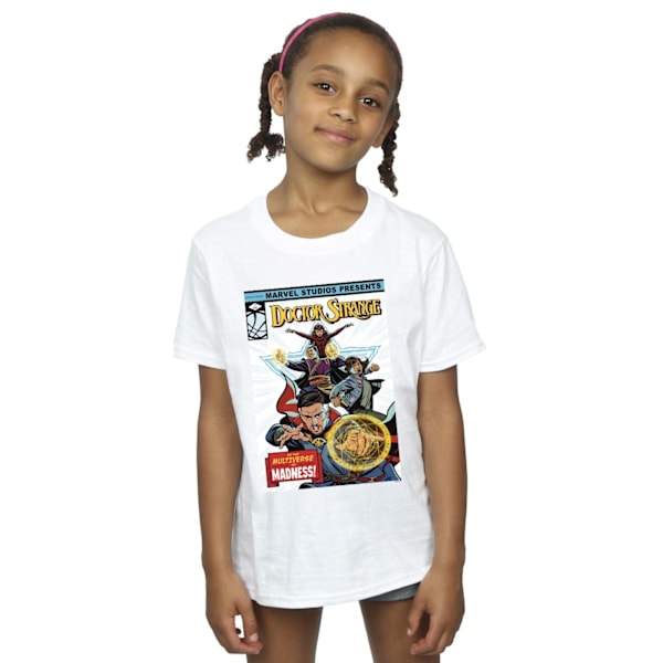 Marvel Girls Doctor Strange Comic Cover Bomull T-shirt 12-13 år White 12-13 Years