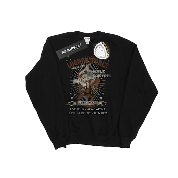 Looney Tunes Herr Wile E Coyote Gitarr Sweatshirt S Svart Black S