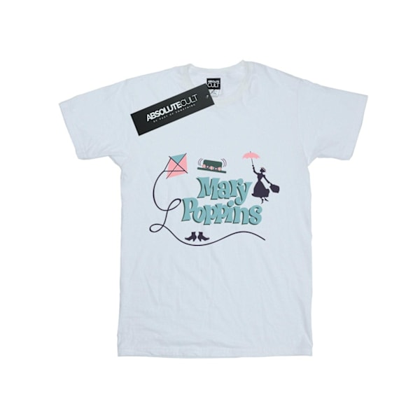 Mary Poppins T-shirt med logotyp för flickor, 5-6 år, vit White 5-6 Years