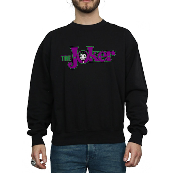 DC Comics Herr The Joker Text Logo Sweatshirt M Svart Black M