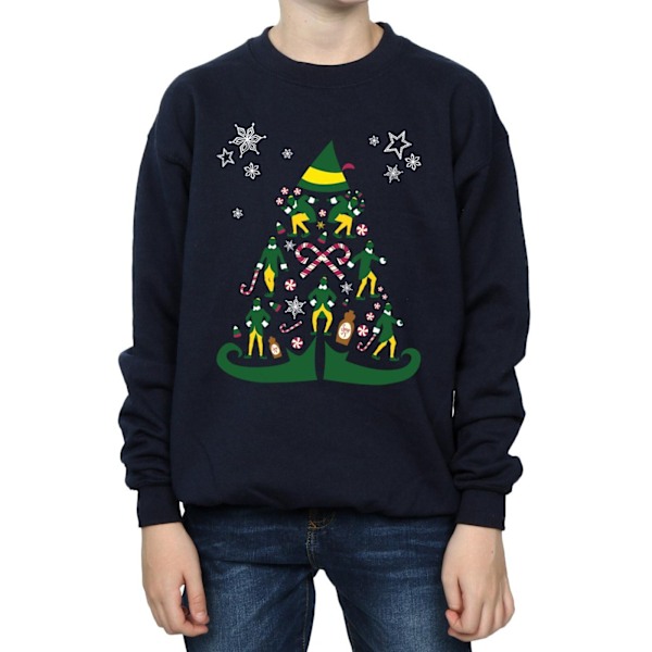 Elf Boys Jultröja med Julgran 12-13 År Marinblå Navy Blue 12-13 Years