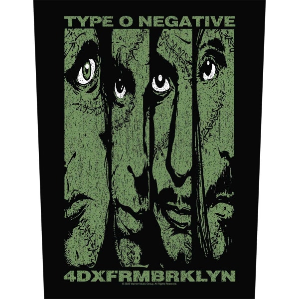 Typ O Negativ 4DXFRMBRKLYN Patch One Size Svart/Grön Black/Green One Size