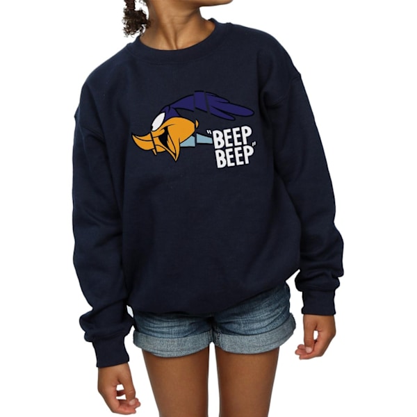 Looney Tunes Girls Road Runner Beep Beep Sweatshirt 9-11 år Navy Blue 9-11 Years
