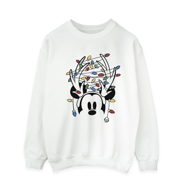 Disney Herr Mickey Mouse Jul Huvudlampor Sweatshirt S Vit White S