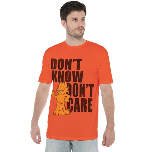 Garfield Herr Don´t Know Don´t Care T-Shirt S Orange Orange S