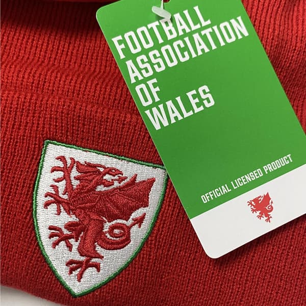 FA Wales Stickad Mössa En Storlek Röd Red One Size